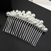 Koreanische Version des einfachen Braut-Perlen-Zahnkamms, Einsteckkamm, Ponykamm, süßer und vielseitiger Erwachsenen-Legierungs-Kopfschmuck, Haarschmuck