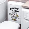 Cartoon Toilettenfiguren und englische Slogans für Badezimmer-Toilette Toiletten-Dekorationsaufkleber