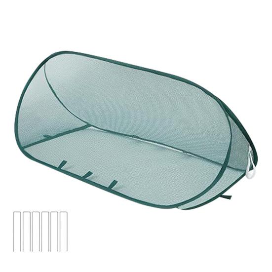 

Pop-up Plant Cover Netting Garden Plant Mesh Cover with Ground Spikes Insect Barrier Plant Netting Foldable Crop Cage Raised Bed Cover 1pc
