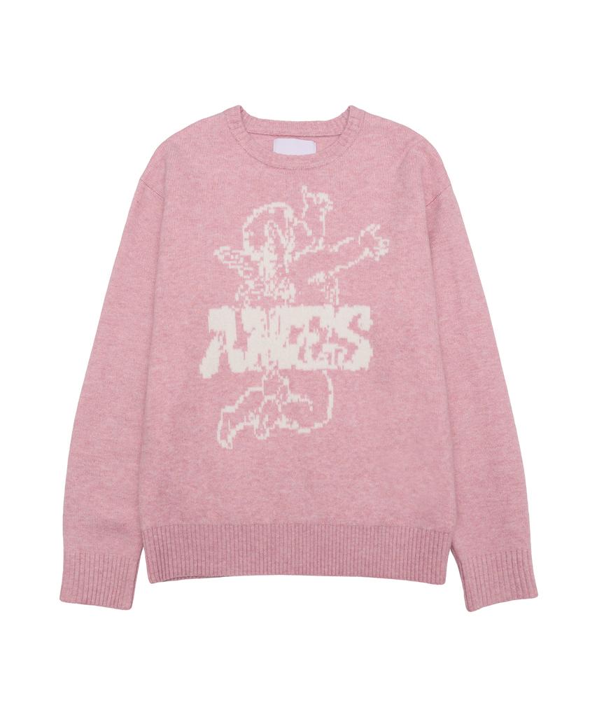 AMES-WORLDWIDE Angel Graphic Knit Pink
