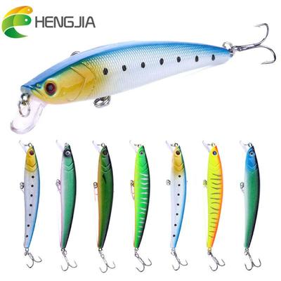 Minnow da pesca 11CM 10.2G Esche galleggianti Wobblers Esche artificiali Hard Crankbaits Luccio Carpa Swimbait
