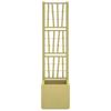 Garden Planter with Trellis Green 36 X 36 X 140 Cm PP