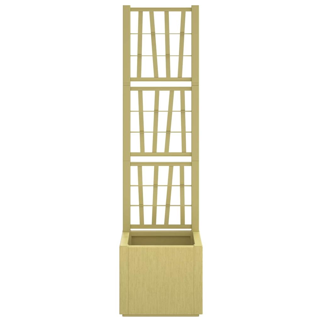 Garden Planter with Trellis Green 36 X 36 X 140 Cm PP