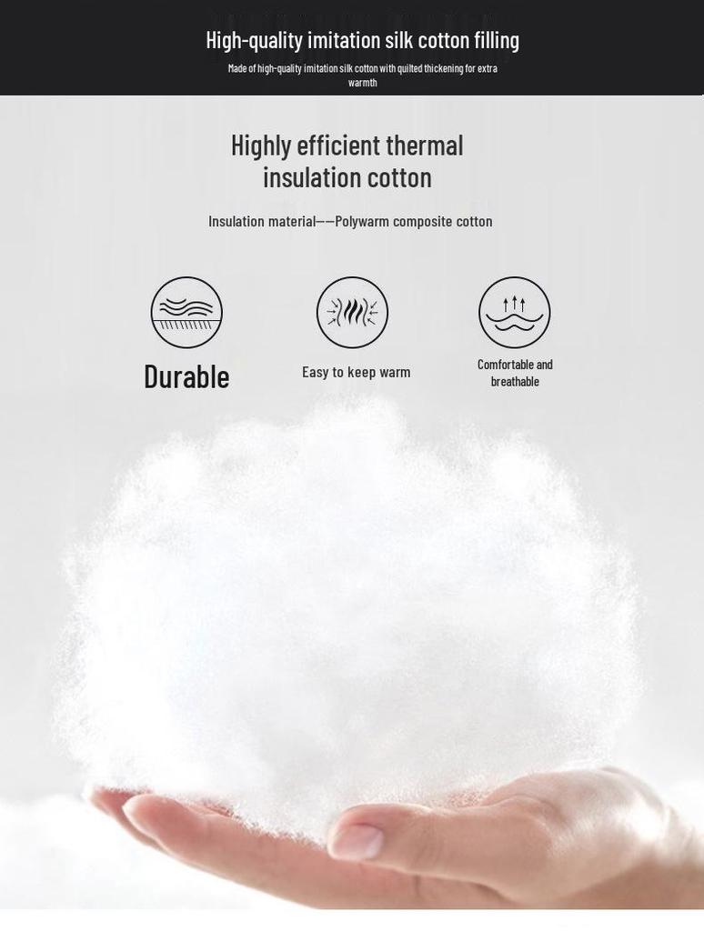 Men's Winter Plus Size Graphene Padded Cotton Hooded Jacket for Middle-Aged & Elderly