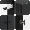 2 Piece Cabinet Set Black Particleboard