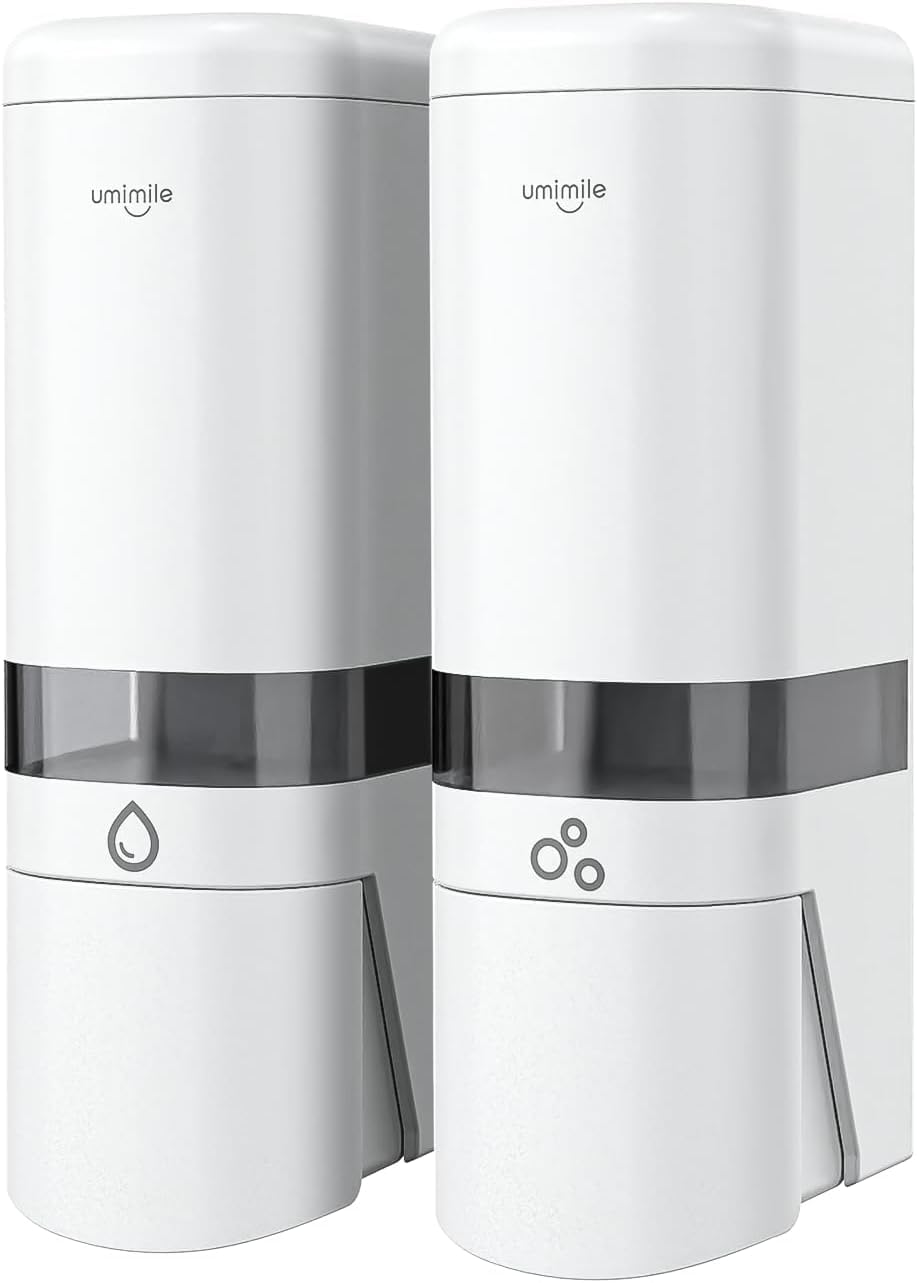 

Umimile Shampoo Wall Easy to Suitable for Dispenser, Magnetic, Mounted, 450ml, Refillable, Install, Washrooms, Bathrooms, etc. (Liquid + Foam, White) белый