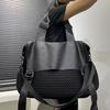 Ladies' Fashionable Retro Mesh Tote Bag with Large Capacity and Personalized Splicing, Single Shoulder Diagonal Cross Bag