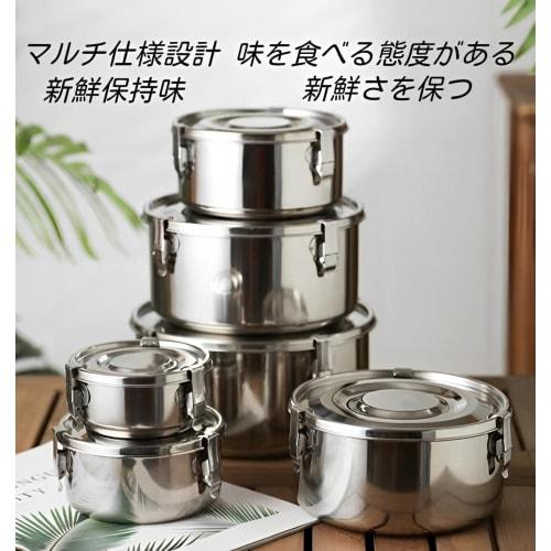 Stainless Steel Bento Box, Food Storage Container, 650ml/1000ml/1600ml, Kimchi Storage Container, Odor Prevention, Sealing Ring, Airtight, Can be Used