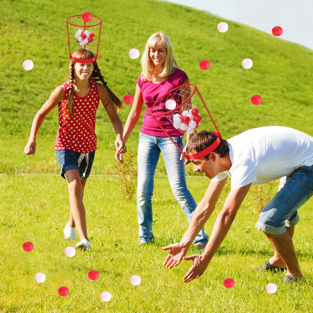 Basketballwerfen mit einem Reifen auf dem Kopf, Intellektuelles Spielzeug, Eltern-Kind-Spielinteraktion, Kreatives Basketballspielzeug auf dem Kopf