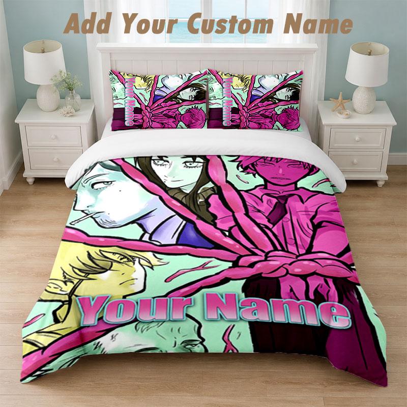 Bedding Set 1 Duvet Cover 2 Pillowcases Chainsaw Man Print Soft Bed Linen Bedroom Decor