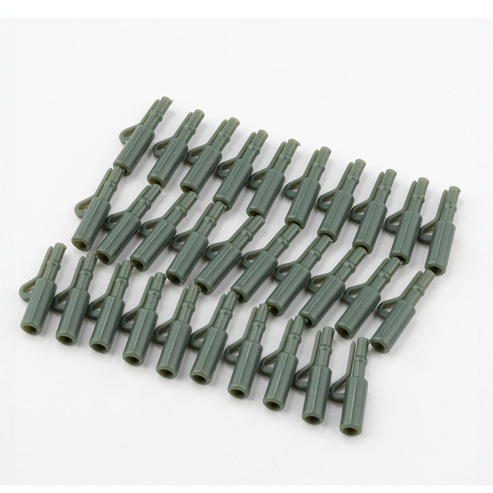 

Набір рибальських снастей 100 шт. Набір рибальських оснасток Безпечні кліпси - Гільзи Швидкозмінні вертлюги Хвостики Гумові рибальські аксесуари з коробкою зелений