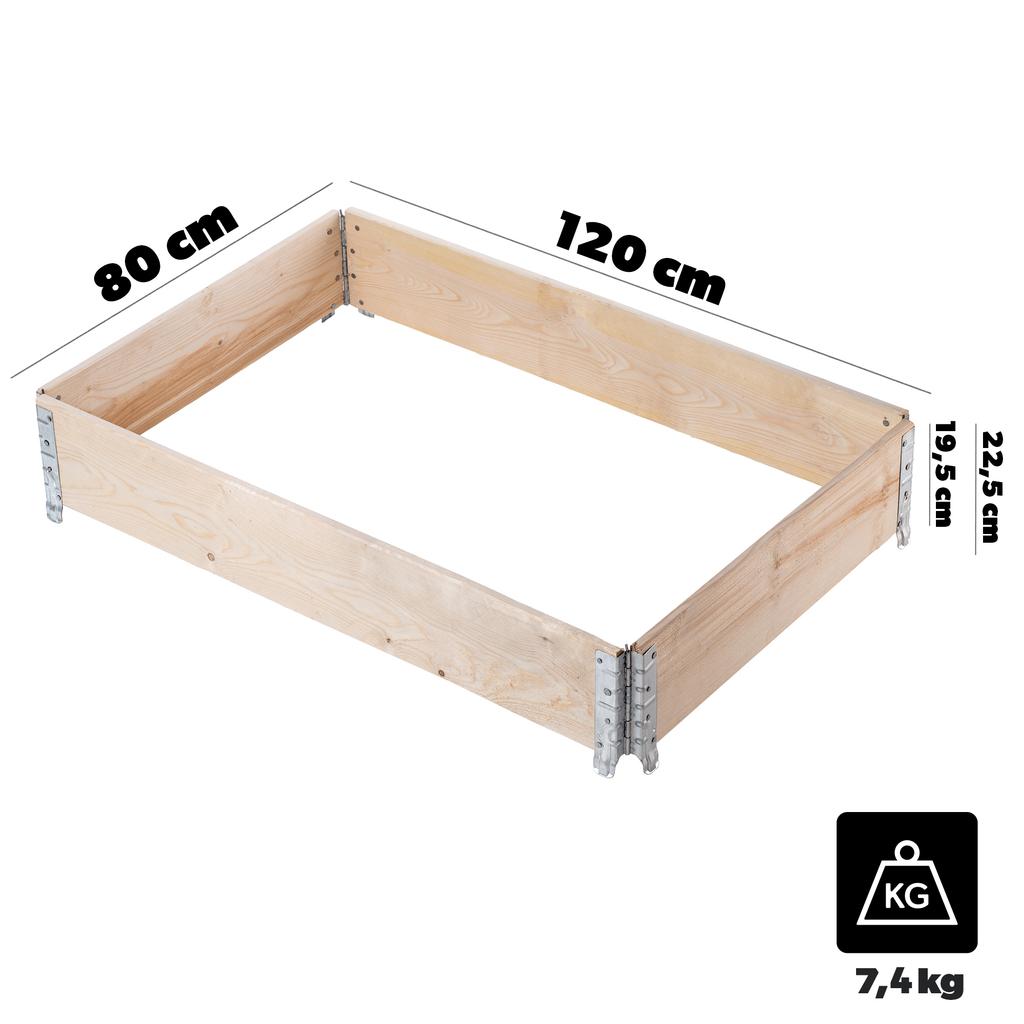 KADAX Paletový nástavec Dřevěný Kontejner na paletu Záhon Bylinková zahrádka
