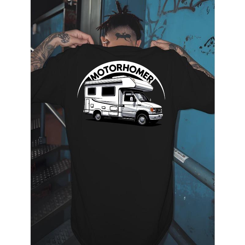 

Motorhomer Large Size Men s T-shirts Classic Versatile Round Neck Back Printed T-shirt Shirt, Suitable for Basketball, a Must-have Men s Summer Outfit XL чорний