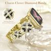 Metal Strap for Apple Watch Series 11 10 42mm/9 8 7 41mm/SE3 SE2 SE 6 5 4 40mm/3 2 1 38mm Heart Clover Rhinestone Decor Watch Band
