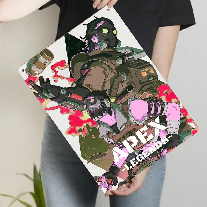 

Apex Legends Game Character Metal Wall Art Decorative Iron Painting for Home Bar Office Decor 20x30cm（7.8x11.8inch）