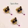3pcs Tassel Goldfish Bee Replace Cat Teasing Stick Insect Cat Toy Interactive Pet Toys For Kitten