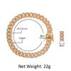 9mm 8.5inch 9inch 9.5inch Wholsale Ladies Anklets Silver Pink Gold Plated Diamond Custom Zirconia Anklet Brass Cuban Link Chain