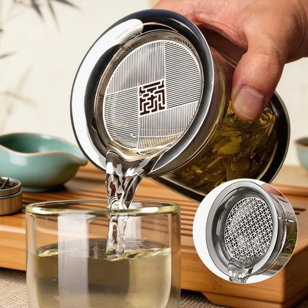 High Temperature Resistant Stainless Steel Tea Infuser Sturdy with Silicone Dust Cover Tea Strainer Fine Mesh Tea Filter