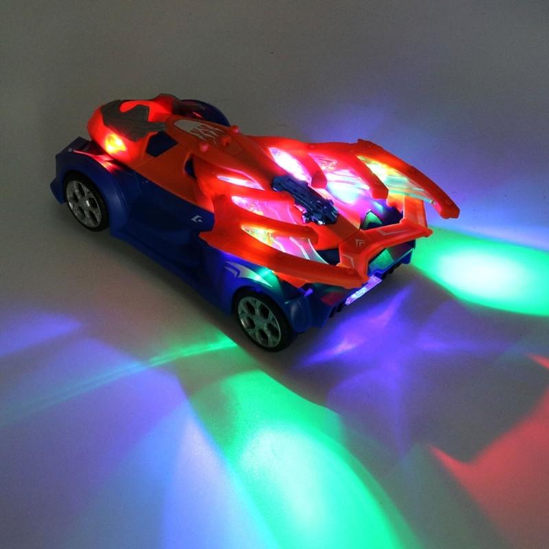 LED Constructions Pterosaur Car Toy with Colorful Light Universal Wheel Electric Vehicle Toy Children Crawl Learning Toy