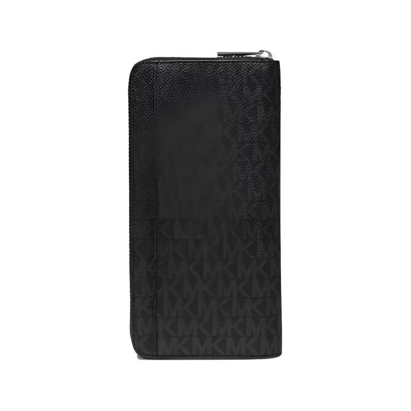 MICHAEL KORS Greyson Presbyopia Trendy Zipper Wallet Artificial Leather Wallet Large Men's Black