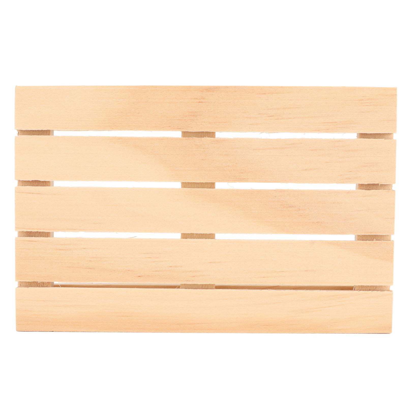10pcs Rectangle Wooden Coasters DIY Hand Polished Skid Resistance Hollow Wooden Coaster for Coffee Table Office