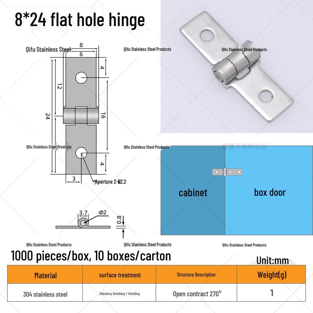304 Stainless Steel Mini Hinge for Small Cabinets, Jewelry Boxes, and Crafts