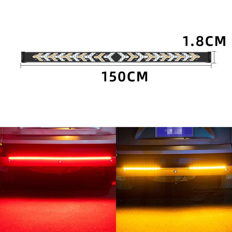 12V Car Brake Turn Light Signal Flexible RV SUV LED Strip Rear Tail  Reverse Flowing Dynamic Warning for Pickup Trunk Cargo Jeep