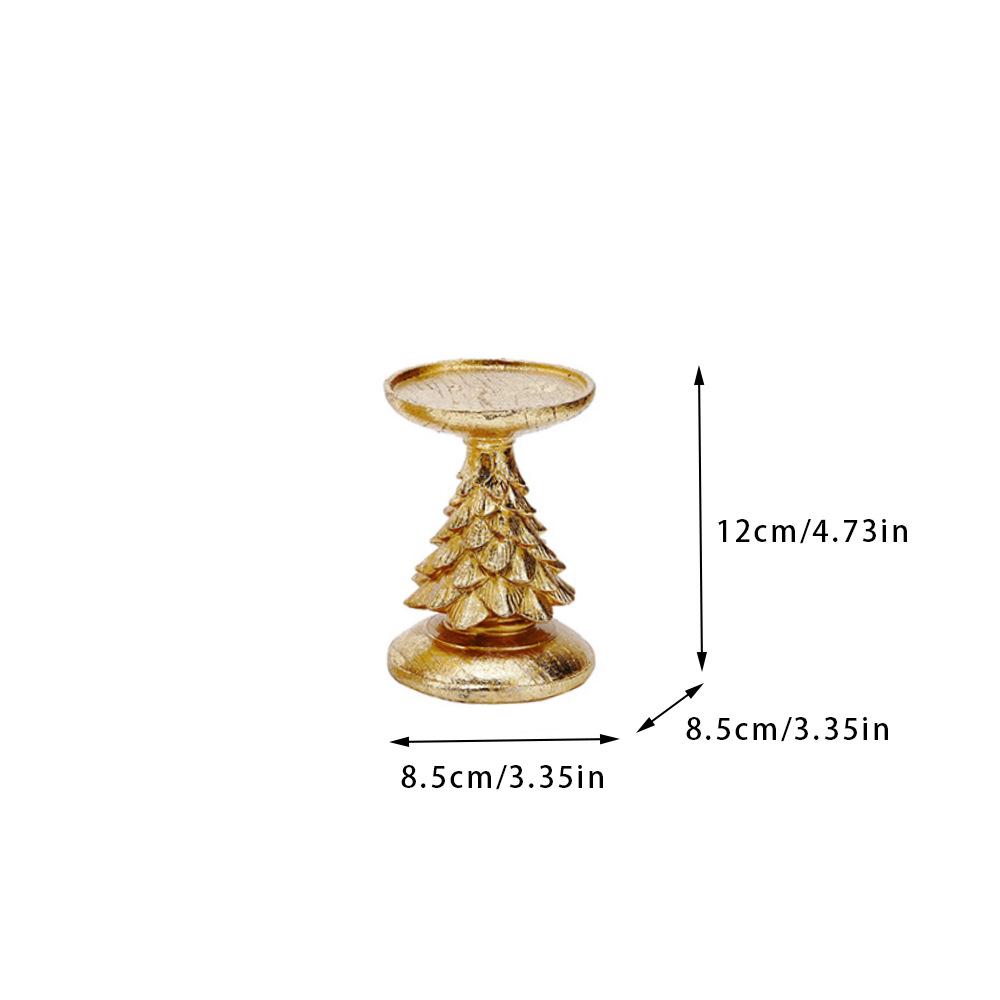 

Christmas Tree Candle Holder Ornament - Festive Resin Craft for Dining Table Decor and Gifts