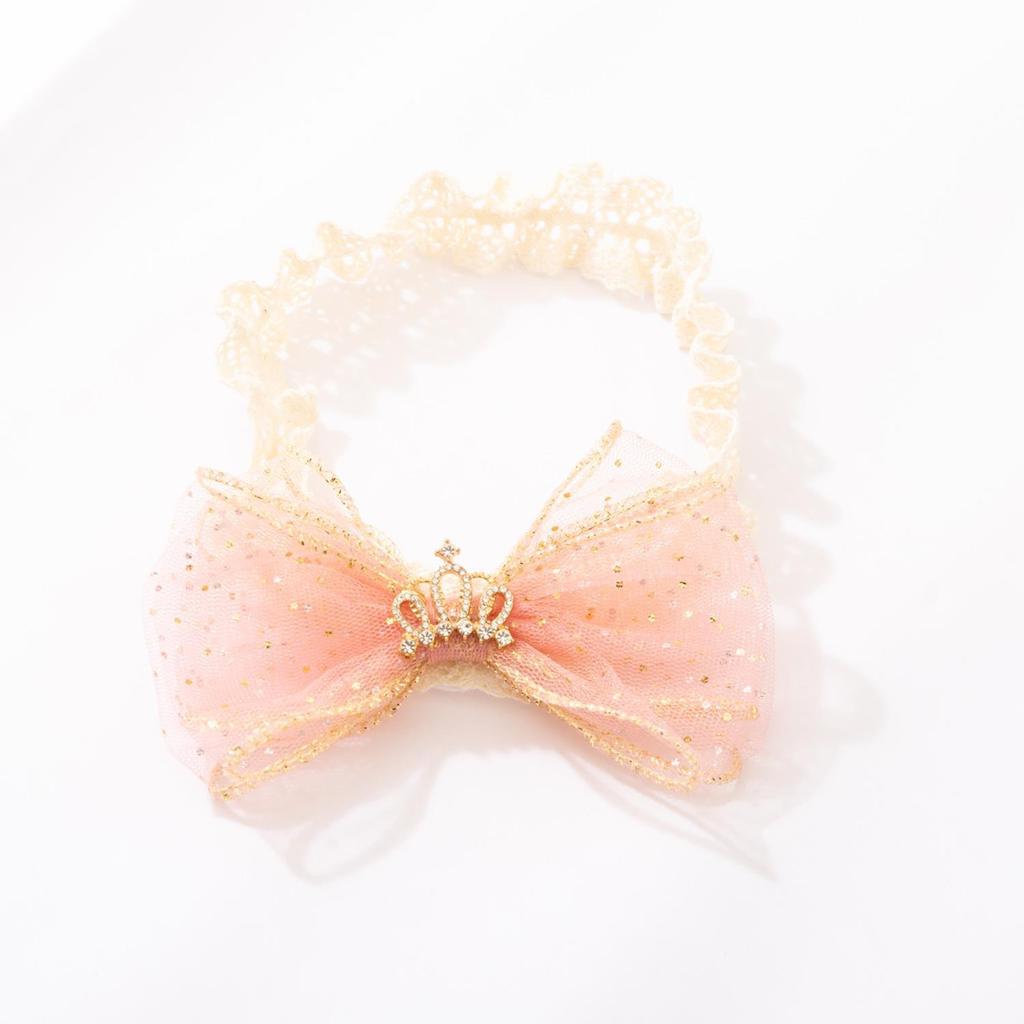 Korean Style Rhinestone Bow Baby Headband - Versatile, Non-Tightening Princess Hair Accessory