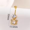 Fashion Zircon Heart Angel Wings Belly Button Ring Crystal Flower Navel Ring Barbell For Women Girls Belly Piercing Body Jewelry