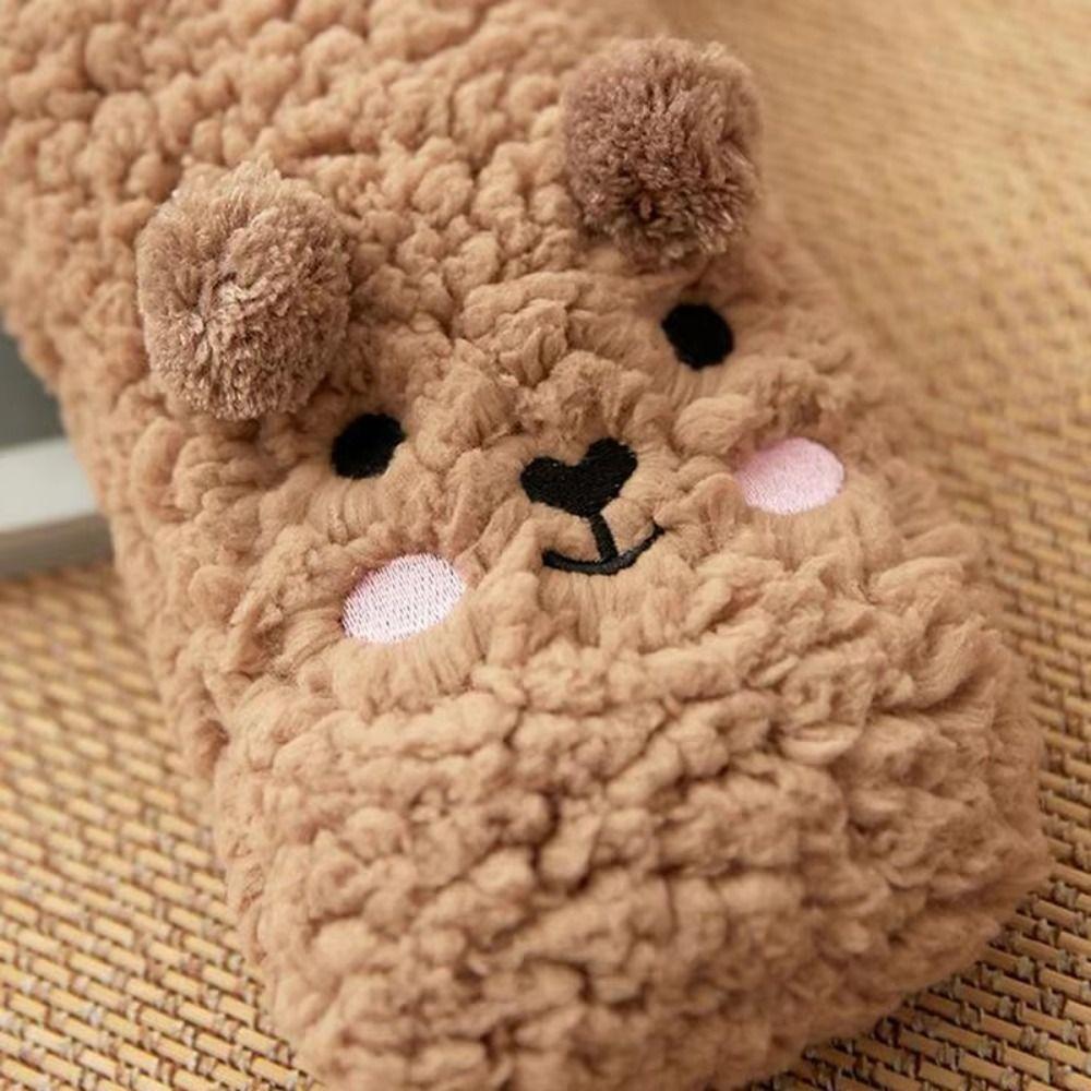 Embroidery Thick Thermal Socks Cartoon Animal Graphic Socks Kawaii Winter Floor Socks  Indoor