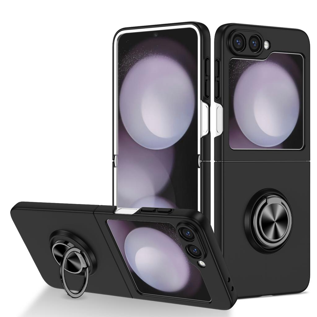 Ring Holder Anti-Falling Case for Samsung Galaxy Z Flip7 FE Flip6 Flip5 Flip 7 6 5 4 3 Flip3 Flip4 Shockproof Hard Cover Funda