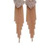 Linear Earrings Love Heart Shape Decorative Women Long Tassels Dangle Hook Linear Earrings Jewelry for Party
