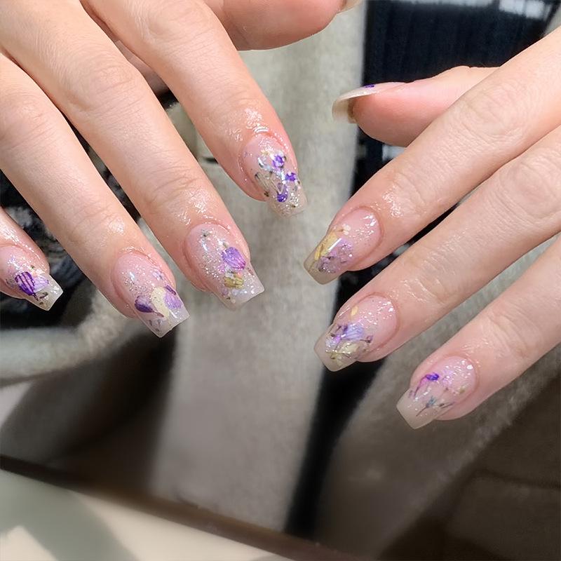 Nail art dried flower nail jewelry flower floral DIY mixed material diy nail art decor