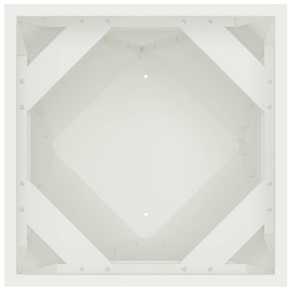 Plant Pot White 30 X 30 X 75 Cm Steel