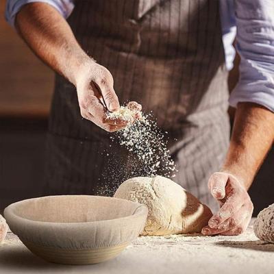 Brot Gärkörbchen Stoffeinlage Banneton Korb Einlage Backteig Korb Abdeckung Einlage Oval Leinen Sauerteig Gärkorb Tuch zum Backen, 2 Stück
