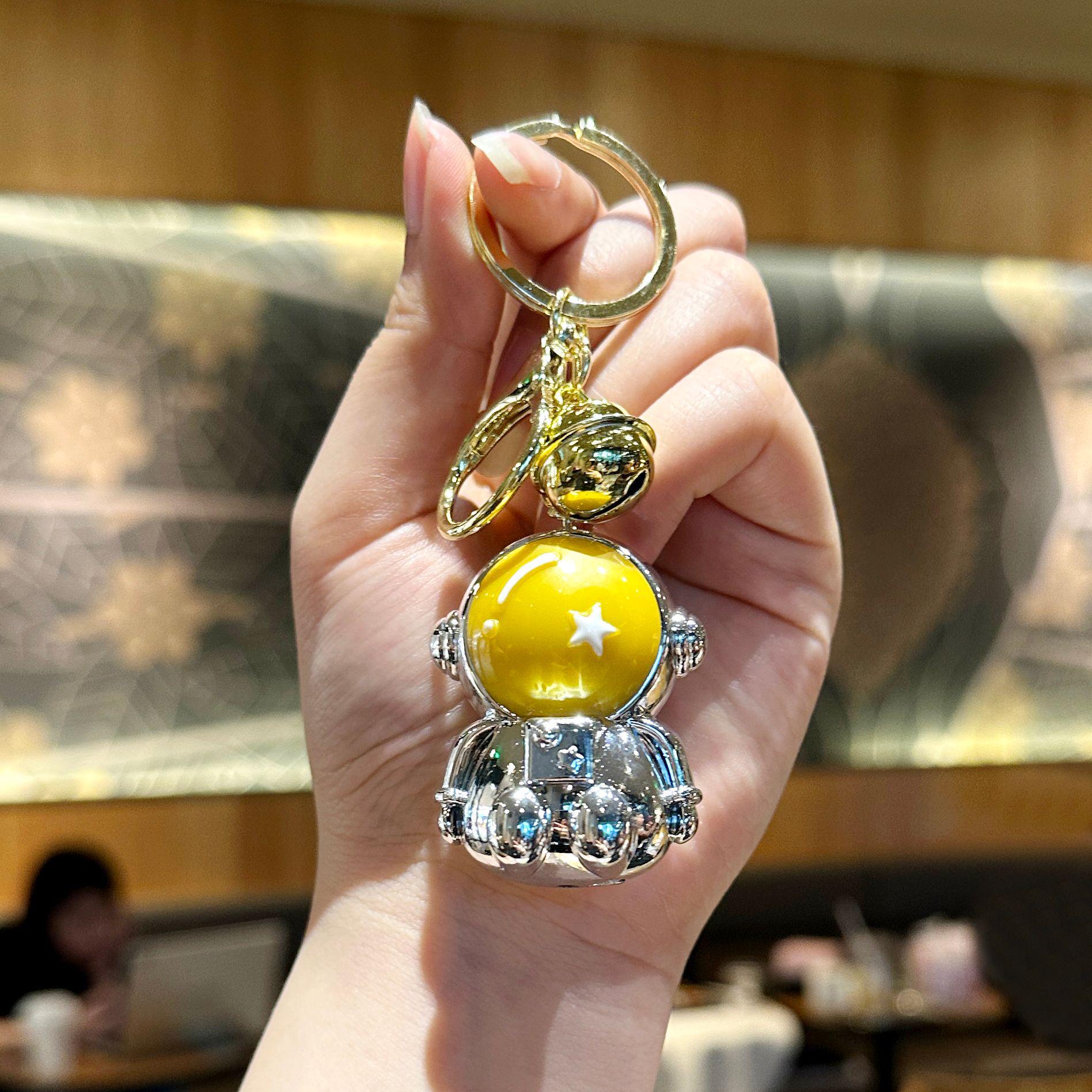 Cartoon Iridescent Astronaut Bag Charm - Acrylic Spaceman Backpack Accessory
