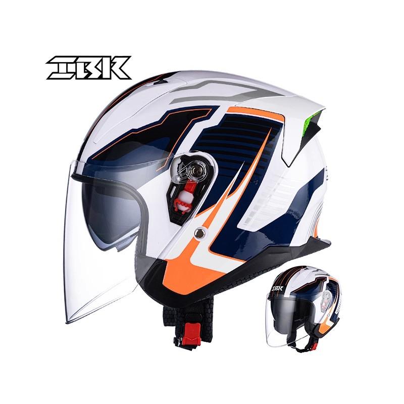 3/4 Open Face Motorcycle Helmet With Dual Lens Men Women All Season Riding Commute ABS Safety