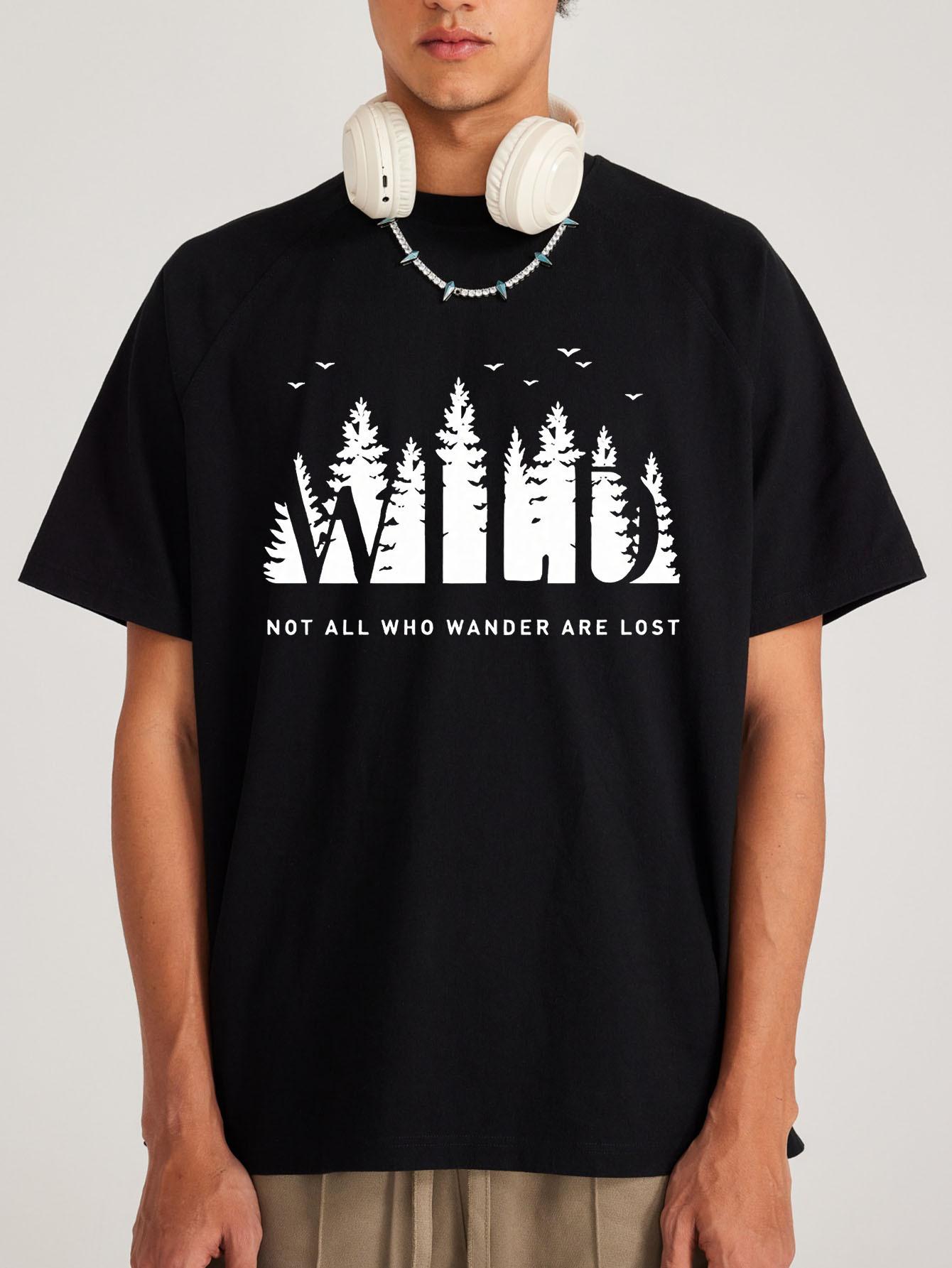

A minimalist forestprinted Tshirt 100 cotton with a round neck and short sleeves printed directly by digital printing 4XL