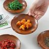Wooden Dipping Saucer Solid Wood Round Butter Dish Cheese Plate Dessert Snack Plate Coasters Kitchen Tableware Accessories