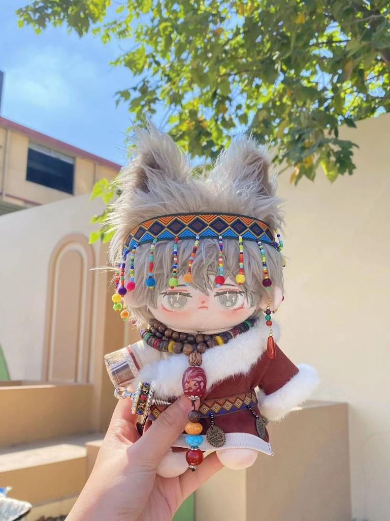 AXLUCE Plush Clothes Ethnic Costume Plush Toy Clothes 20cm Doll - - - - - (Blue)