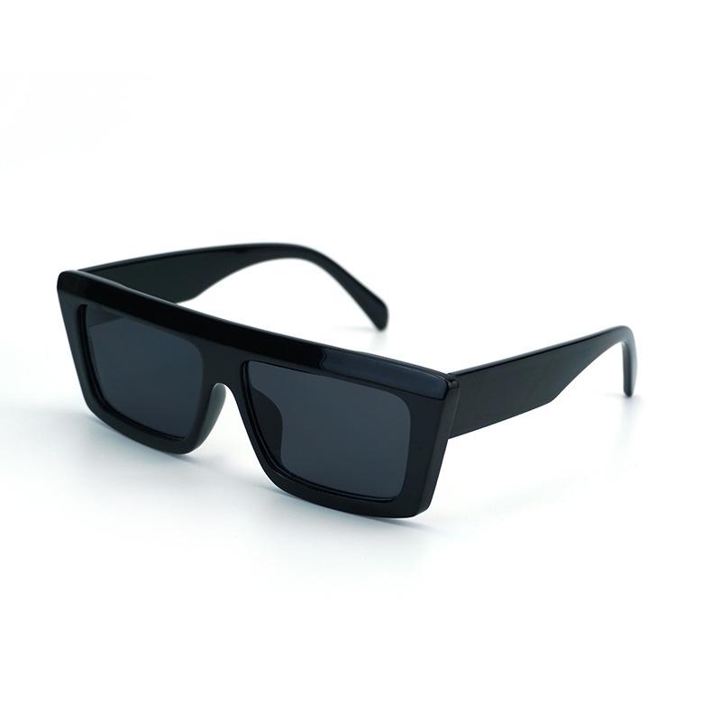 Retro Square Frame Sunglasses - UV Protection, Unisex European & American Fashion Style