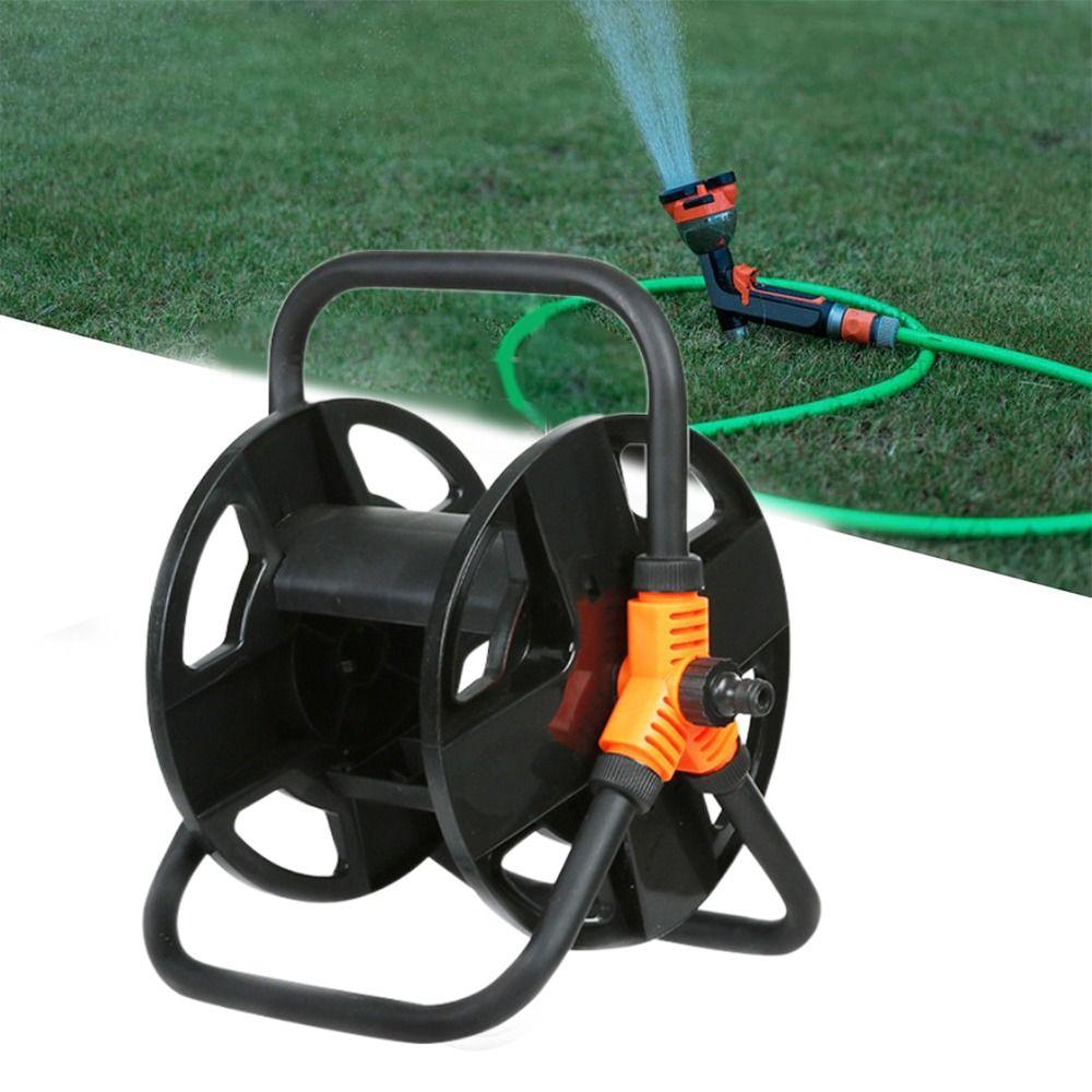 35 Metri Tub de Apă Cărucior cu Role Ușor de Mânuit Raft de Depozitare pentru Furtun de Grădină Tambur Furtun Frânghie