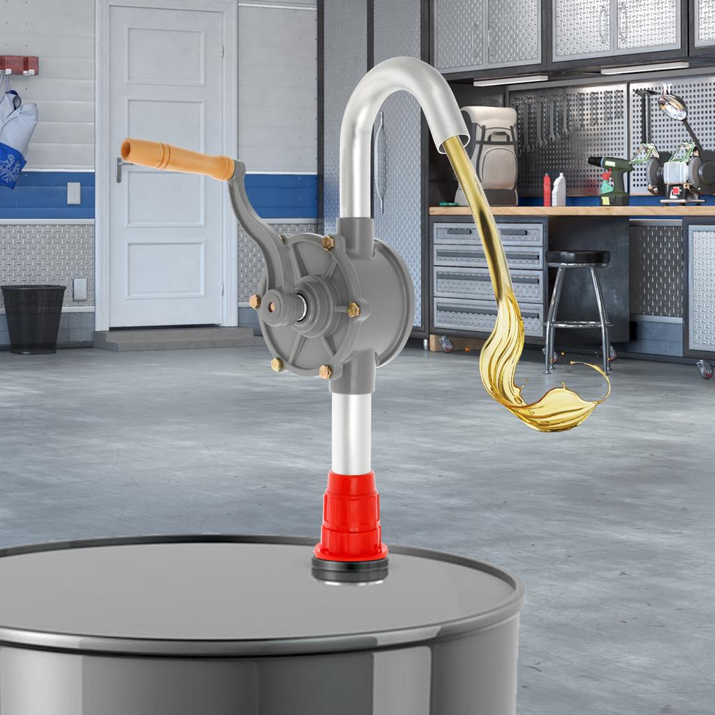 Hand Pump Crank Pump Oil Diesel Barrel Pump 55 Gallon Adjustable Drum Pump Outdoor Car Transfer Suction Pumps Gasoline Oil