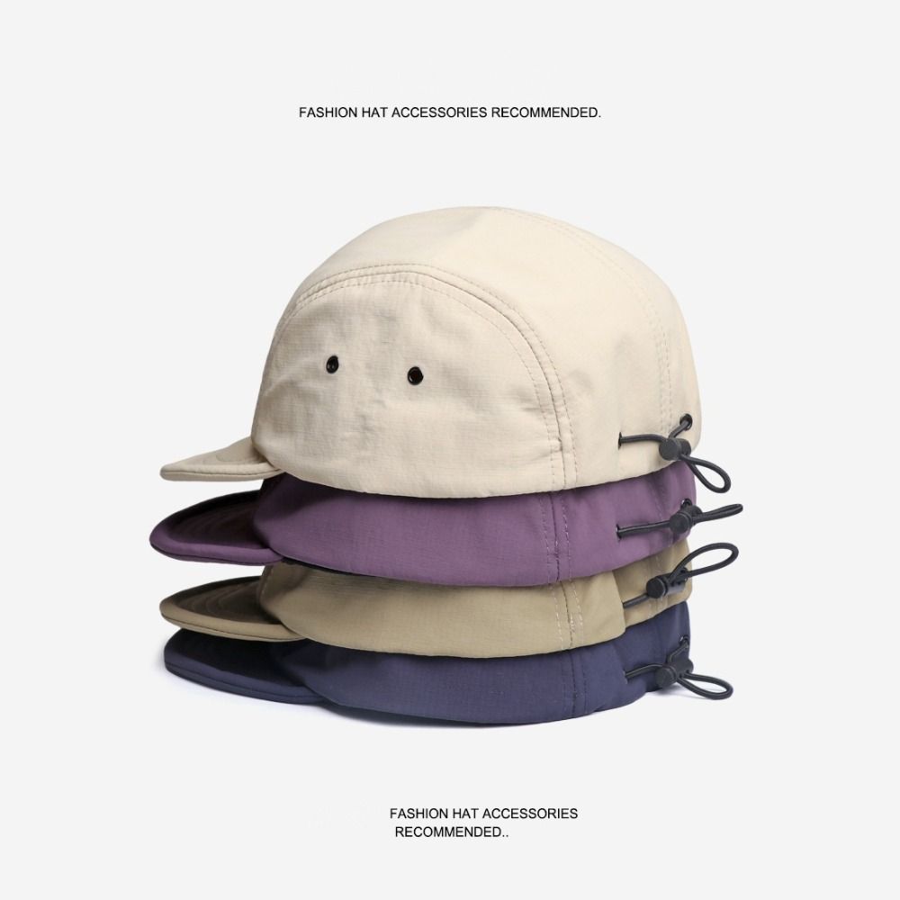 Quick-drying Five-panel Hats Short Brim Sunscreen Retro Cap Baseball Caps  Men and Women