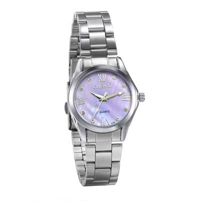 JewelryWe Waterproof Watch with Stainless Steel Popular and Cute Analog Bracelet Perfect for and Purple Women's Strap, Watch, Business, Casual,