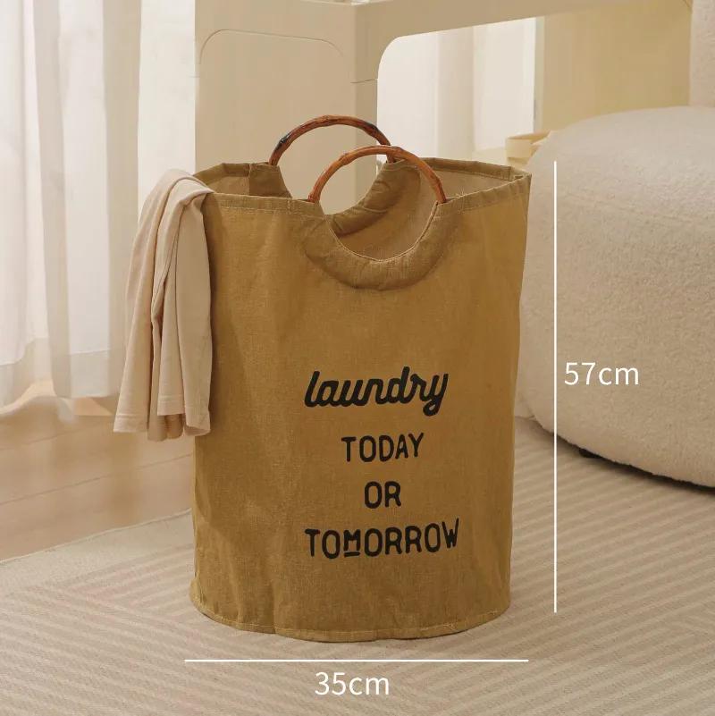 Dirty Clothes Basket For Household Use Portable Hand-Held Laundry Changing Storage Basket Foldable Thick Waterproof Clothes And Miscellaneous Items