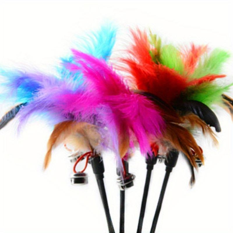 1PC Color Random Cat Toy Bell Feather Funny Cat Rod Toy