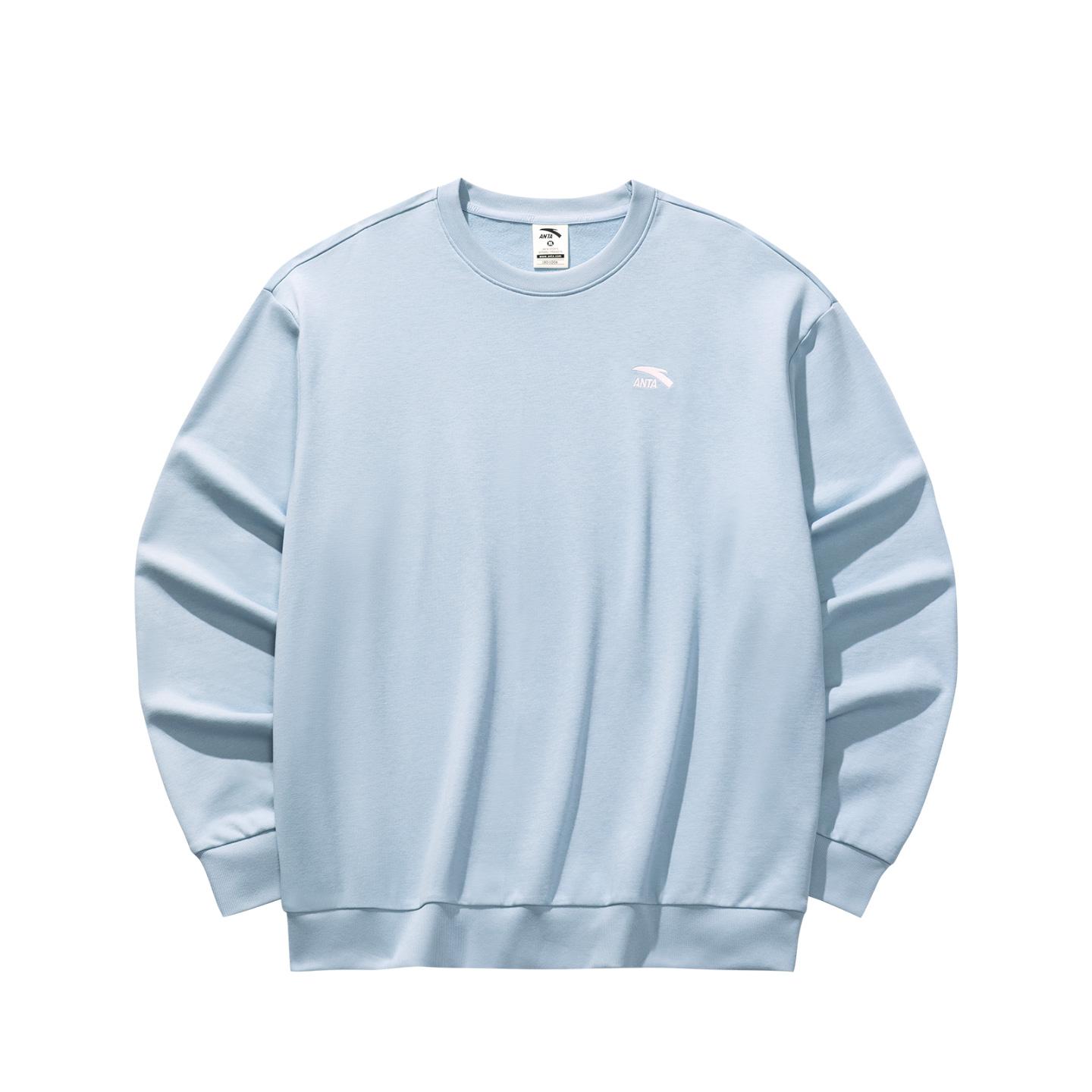 

Anta Casual Fashion Trendy Sports Training Couple Knitted Sweatshirt Men sweatshirt Dusty-Blue 952538715-1 XL