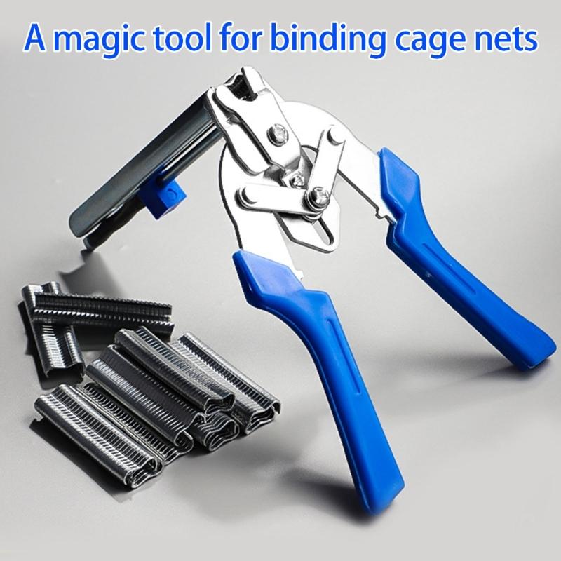 Professional Animal Cage Installation Pliers Set With 600 M Clips Antislip Handle For Farm Use Upholstery Installation